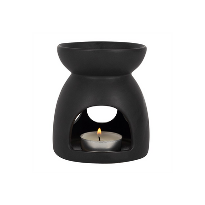 Black Triple Moon Cut Out Oil Burner Embrace Lunar - thesoulmindspirit