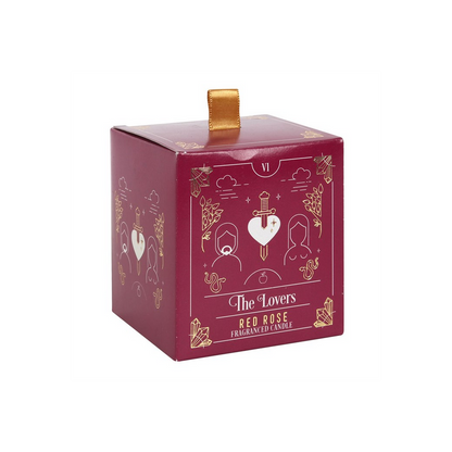 The Lovers Red Rose Tarot Candle - Ignite Passion - Thesoulmindspirit
