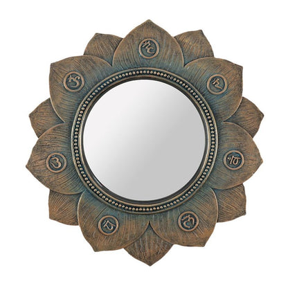 Bronze Lotus Flower Chakra Wall Mirror Radiate - Thesoulmindspirit