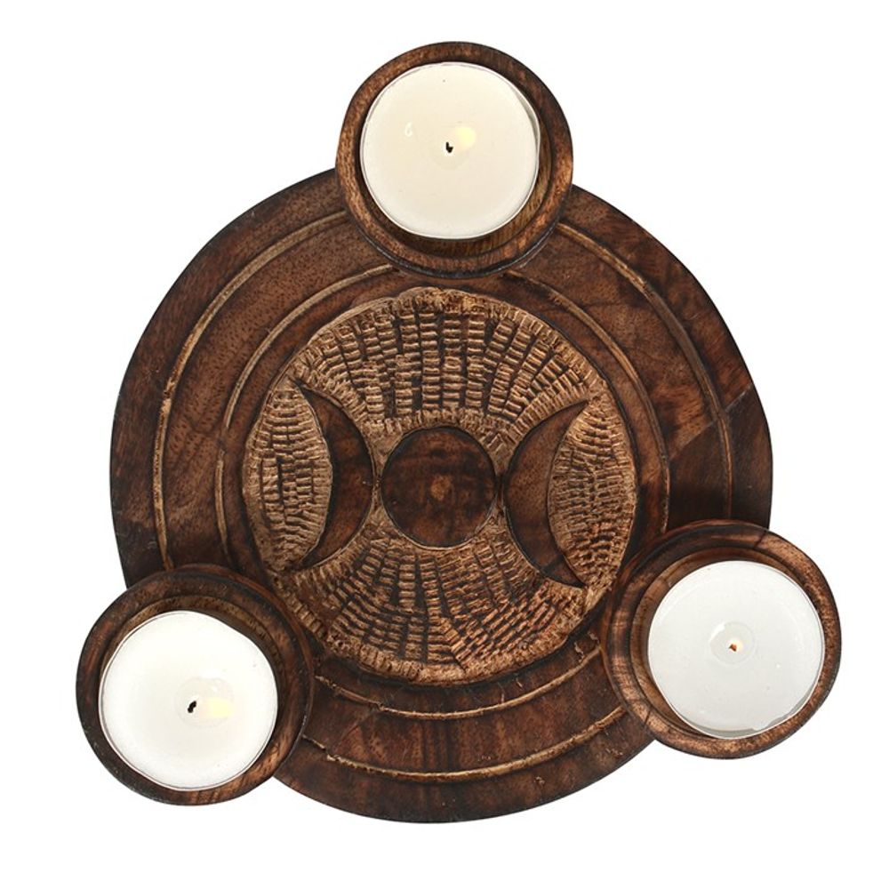 Triple Moon Tealight Candle Holder Illuminate - Thesoulmindspirit