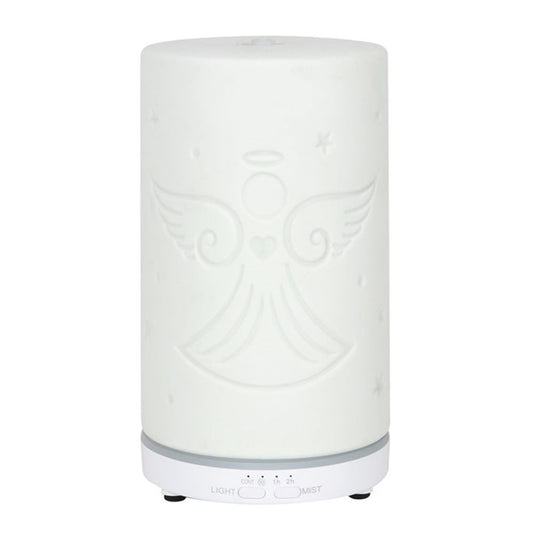 White Ceramic Guardian Angel Electric Aroma - Thesoulmindspirit