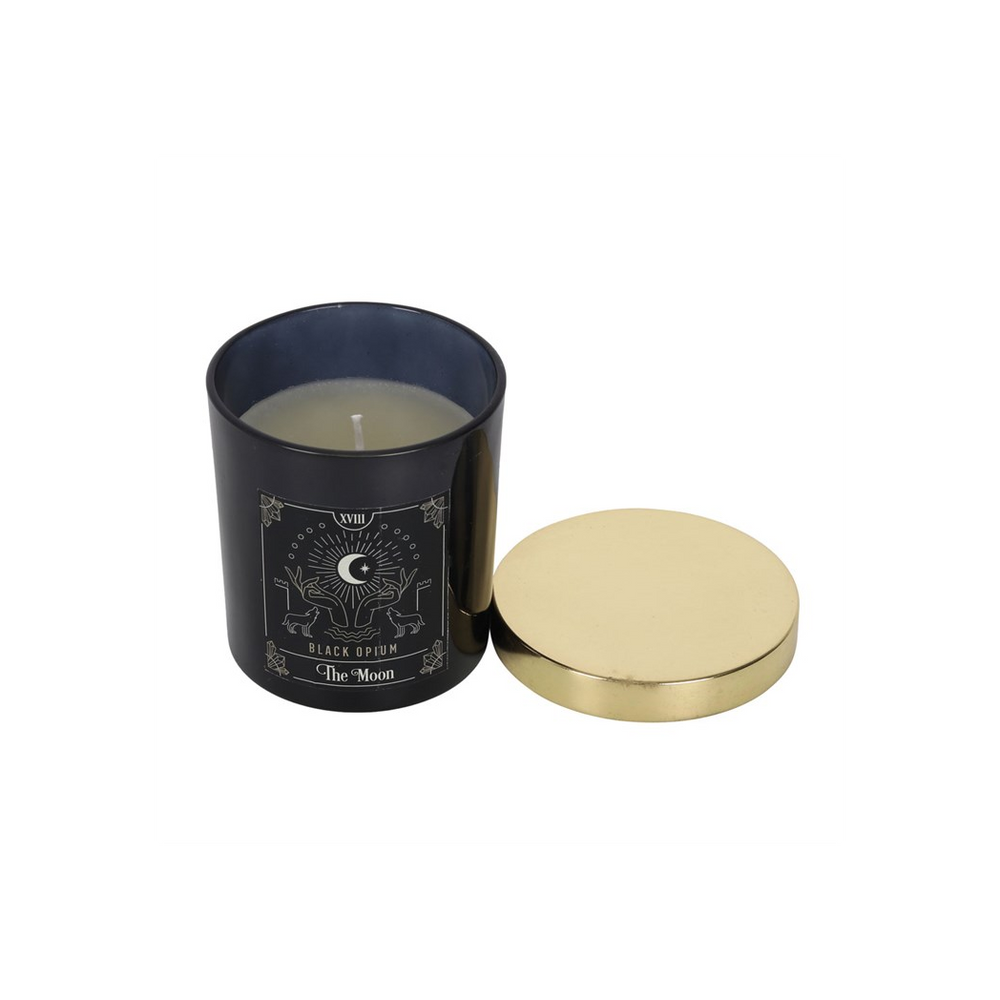 The Moon Black Opium Tarot Candle Embrace Mystery - Thesoulmindspirit